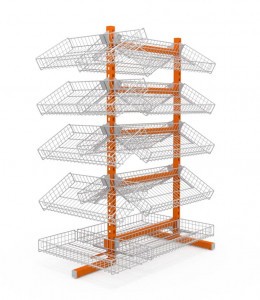 Стойка трехсторонняя 15 корзин (ДхГхВ) 1056х650х1500