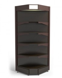 Стеллаж винный угловой с полками из ЛДСП