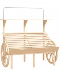 Развал для овощей и фруктов с наклоном полки, в виде телеги